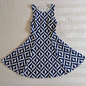 Blue and White Allure Diamond Dress W Small
